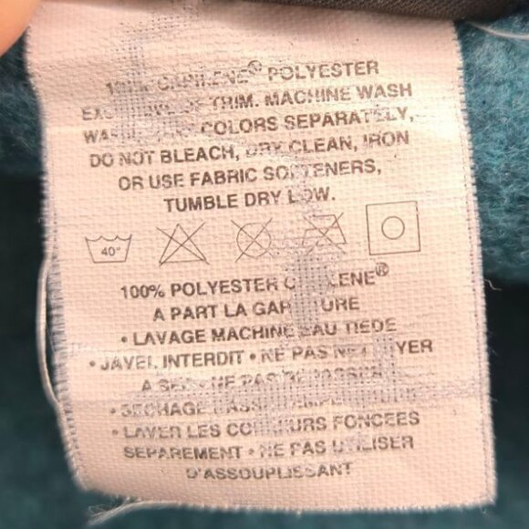 Vtg Patagonia Sweater Men M Green Capilene Fleece Pullover USA Gorpcore Camping - Picture 4 of 8